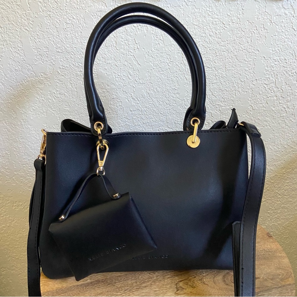 Melie Bianco Black Crossbody Bag